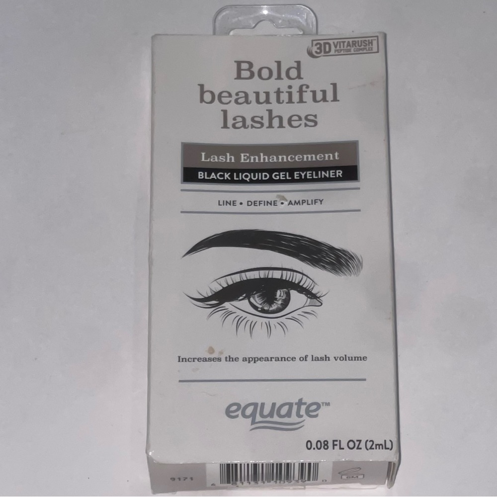 Equate Bold Beautiful Lashes Lash Enhancement Liquid Eyeliner, Black, .0…